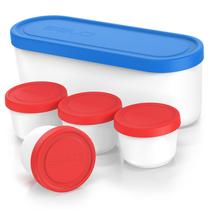 Recipiente de sorvete BALCI 2,2 L com tampas de silicone e conjunto de colheres Recipiente de sorvete BALCI 2,2 L com tampas de silicone e conjunto de colheres