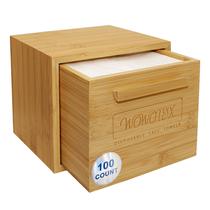 Recipiente de toalhas WOWOTEX Luxe Bamboo com toalhas 100% biodegradáveis