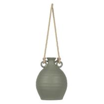 Recipiente de vaso Vickerman com corda de juta pendurada em bege Recipiente de vaso Vickerman com corda de juta pendurada em bege
