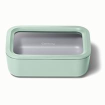 Recipiente de vidro de alcaravia de 1,6 L para armazenamento de alimentos com revestimento cerâmico