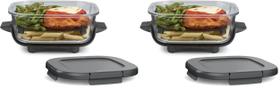 Recipiente de vidro Ninja TempWare 1,4 L com tampa à prova de vazamentos (6 xícaras)