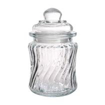 Recipiente decorativo de vidro com tampa 12cm