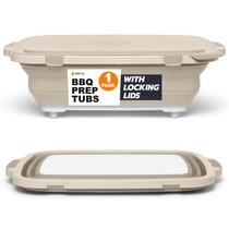 Recipiente Dobrável para Armazenamento de Alimentos Drip EZ XL para Preparação de Churrasco Cor Areia Recipiente Dobrável para Armazenamento de Alimentos Drip EZ XL para Preparação de Churrasco Cor Areia