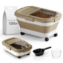 Recipiente Dobrável para Armazenamento de Ração para Pets Summark 15 lb Recipiente Dobrável para Armazenamento de Ração para Pets Summark 15 lb