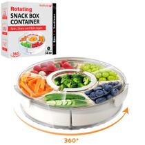 Recipiente giratório para lanches RedRoko Large Dividido com Tampa