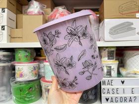 Recipiente Instantânea Mágica 4,2 Litros para Armazenamento de Alimentos - Orquídeas Recipiente Instantânea Mágica 4,2 Litros para Armazenamento de Alimentos - Orquídeas