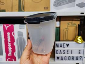 Recipiente Modular Oval 2 - 1,1 Litros com Tampa Preta da Tupperware