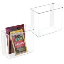 Recipiente organizador de armazenamento MDesign Adhesive Mount, pacote com 2 Recipiente organizador de armazenamento MDesign Adhesive Mount, pacote com 2