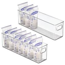 Recipiente organizador de armazenamento MDesign Ligne com alças, pacote com 2 Recipiente organizador de armazenamento MDesign Ligne com alças, pacote com 2