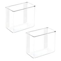 Recipiente organizador de armazenamento para montagem em parede MDesign Poppon 2Pk