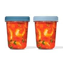 Recipiente OXO Good Grips Twist & Stack, 946 ml, pacote com 2 Recipiente OXO Good Grips Twist & Stack, 946 ml, pacote com 2