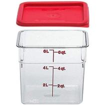 Recipiente para alimentos Cambro Camsquare 6L em policarbonato com tampa