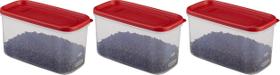 Recipiente para alimentos secos Rubbermaid de 10 xícaras (conjunto de 3) transparente