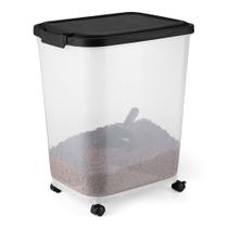 Recipiente para armazenamento de ração para pets Amazon Basics 22,5 kg livre de BPA