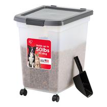 Recipiente para armazenar ração de pet IRIS USA 22,6 kg com rodinhas Recipiente para armazenar ração de pet IRIS USA 22,6 kg com rodinhas