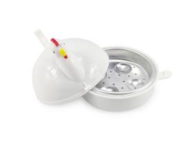 Recipiente Para Cozinhar Ovos no Microondas Panela Formato de Galinha Cozinha Fácil e Rápido