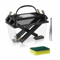 Recipiente para Grilos para Répteis SORWATEE com Tubos, Comedouro e Bebedouro Recipiente para Grilos para Répteis SORWATEE com Tubos, Comedouro e Bebedouro
