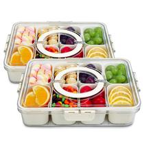 Recipiente para lanches GTJ Snackle Box com tampa, 8 compartimentos