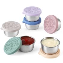 Recipiente para molho para salada VITEVER em aço inoxidável 50 mL (pacote com 6) Recipiente para molho para salada VITEVER em aço inoxidável 50 mL (pacote com 6)