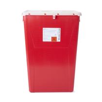 Recipiente para objetos cortantes McKesson Prevent 68L vermelho/branco 33x44x62cm