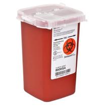 Recipiente para perfurocortantes Kendall Healthcare 8900SA para flebotomia, 1 quarto, vermelho Recipiente para perfurocortantes Kendall Healthcare 8900SA para flebotomia, 1 quarto, vermelho