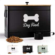 Recipiente para ração de cachorro HB Design Co. 15 lb hermético preto