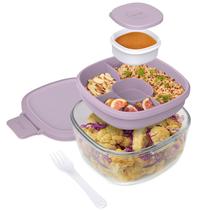 Recipiente para salada Bentgo Glass All-in-One, grande, 1800 ml com acesso