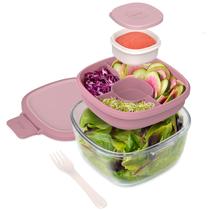 Recipiente para salada Bentgo Glass All-in-One, grande, 1800mL com tampa