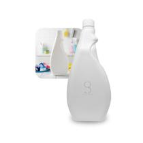 Recipiente PEAD 750ml Produto Limpeza Branco Com Tampa 10UND