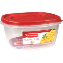 Recipiente Quadrado Rubbermaid de 14 Xícaras com Tampa Vermelha Racer