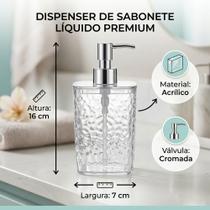 Recipiente Sabonete Liquido Acrilico Cristal Canelado Design Moderno Decoracao Banheiro Casa Recipiente Sabonete Liquido Acrilico Cristal Canelado Design Moderno Decoracao Banheiro Casa