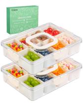 Recipiente Snackle Box TCHZA, lavável na máquina de lavar louça, com tampa e alça