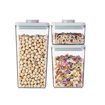 Recipientes de armazenamento de alimentos Ankou Airtight 3 unidades (500, 1200, 1800 mL)