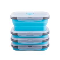Recipientes de armazenamento de alimentos Annaklin dobráveis 500mL (x4)