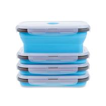 Recipientes de armazenamento de alimentos Annaklin dobráveis 800 mL (conjunto de 4) Recipientes de armazenamento de alimentos Annaklin dobráveis 800 mL (conjunto de 4)