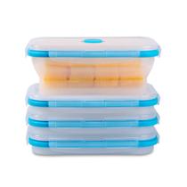 Recipientes de armazenamento de alimentos Annaklin dobráveis 800 mL (conjunto de 4) Recipientes de armazenamento de alimentos Annaklin dobráveis 800 mL (conjunto de 4)