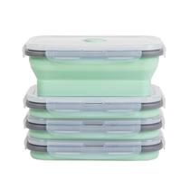 Recipientes de armazenamento de alimentos Annaklin dobráveis 800mL, pacote com 4 Recipientes de armazenamento de alimentos Annaklin dobráveis 800mL, pacote com 4