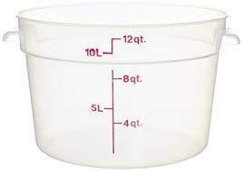 Recipientes de armazenamento de alimentos Cambro Camware de 6 e 12 litros