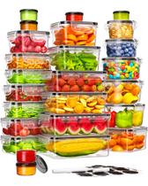 Recipientes de armazenamento de alimentos Canfanni de 50 peças sem BPA com tampas Recipientes de armazenamento de alimentos Canfanni de 50 peças sem BPA com tampas