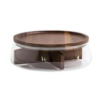 Recipientes De Armazenamento De Alimentos De Vidro Com Tampa De Madeira Para Snacks, Frutas E Nozes, Recipientes De Armazenamento De Alimentos De Vidro Com Tampa De Madeira Para Snacks, Frutas E Nozes,