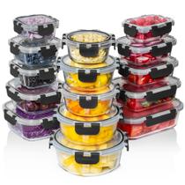Recipientes de armazenamento de alimentos de vidro Razab 30PC com tampas 1040ml-240ml