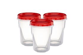 Recipientes de armazenamento de alimentos, descartáveis elegantes, 960 ml, pacote com 10