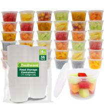 Recipientes de armazenamento de alimentos Freshware 36 Set 500 ml com tampas sem BPA