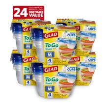 Recipientes de armazenamento de alimentos Glad To Go Medium 700 ml, pacote com 6