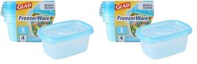 Recipientes de armazenamento de alimentos: Gladware Freezerware, 24 onças, 4 unidades