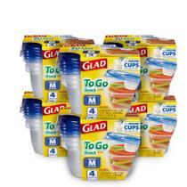 Recipientes de armazenamento de alimentos GladWare To Go Lunch 32mL (4 conjuntos)