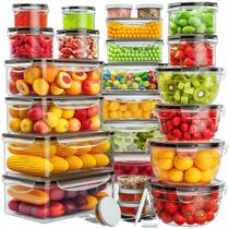 Recipientes de armazenamento de alimentos JSCARES 52 PCS herméticos sem BPA Recipientes de armazenamento de alimentos JSCARES 52 PCS herméticos sem BPA