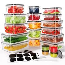 Recipientes de armazenamento de alimentos KEMETHY, herméticos, 40 unidades com tampas, sem BPA Recipientes de armazenamento de alimentos KEMETHY, herméticos, 40 unidades com tampas, sem BPA