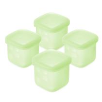 Recipientes de armazenamento de alimentos Olababy Clear Sense Silicone 120 ml, 4 unidades