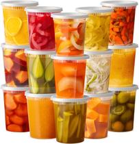 Recipientes de armazenamento de alimentos Pantry Value 32 onças 24 unidades com tampas
